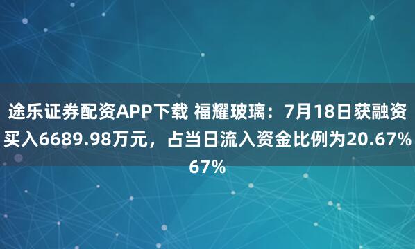 途乐证券配资APP下载 福耀玻璃：7月18日获融资买入6689.98万元，占当日流入资金比例为20.67%